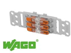 Support de fixation borne Wago inline 3 voies