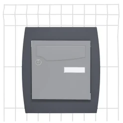 Support grillage rigide & palissade Gris anthr. mat sablé RAL 7016MS