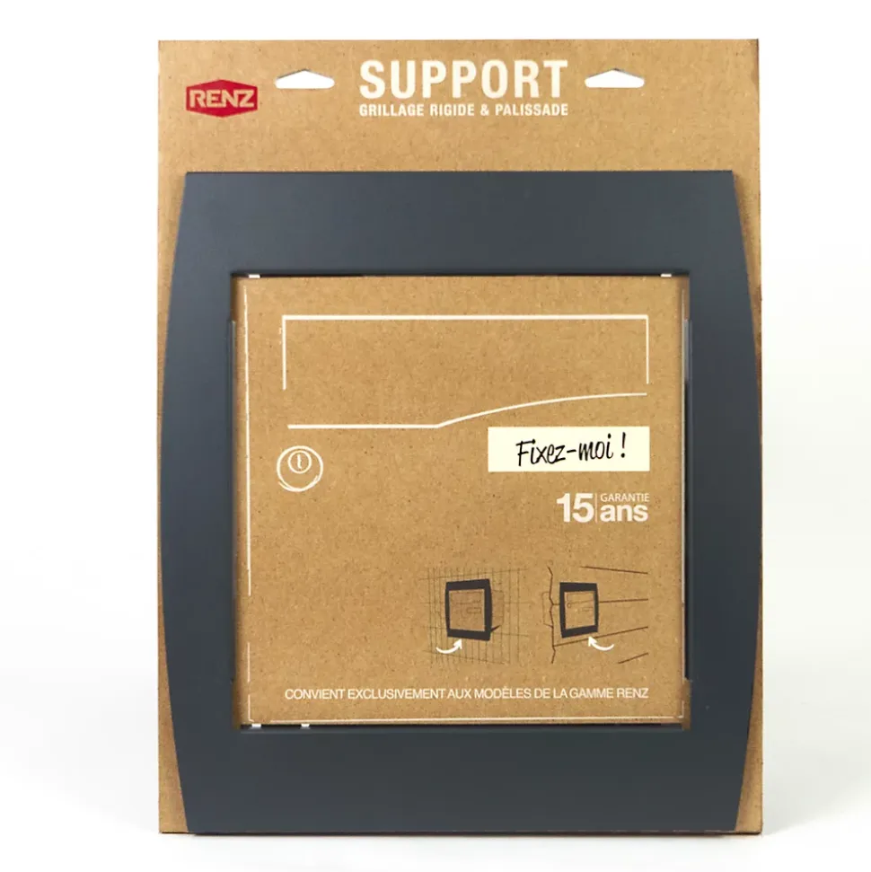 Support grillage rigide & palissade Gris anthr. mat sablé RAL 7016MS