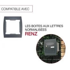 Support grillage rigide & palissade Gris anthr. mat sablé RAL 7016MS
