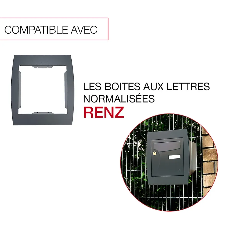 Support grillage rigide & palissade Gris anthr. mat sablé RAL 7016MS