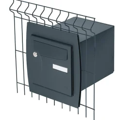 Support grillage rigide & palissade Gris anthr. mat sablé RAL 7016MS