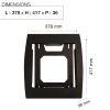 Support grillage rigide & palissade Noir mat sablé RAL 9005MS