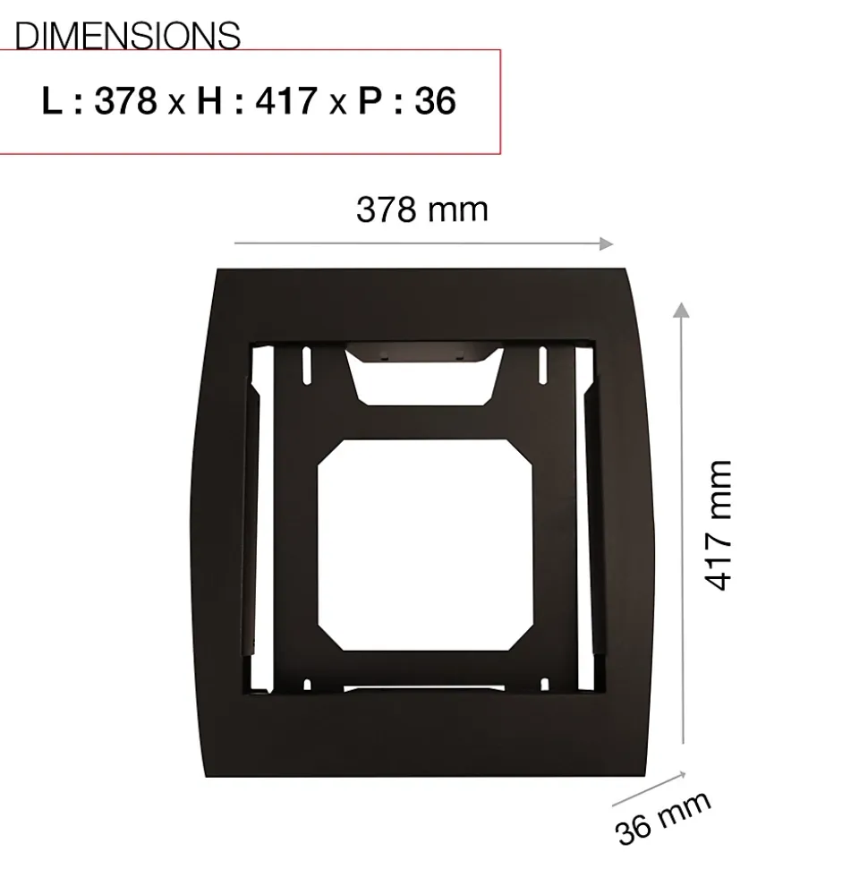 Support grillage rigide & palissade Noir mat sablé RAL 9005MS