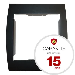 Support grillage rigide & palissade Noir mat sablé RAL 9005MS