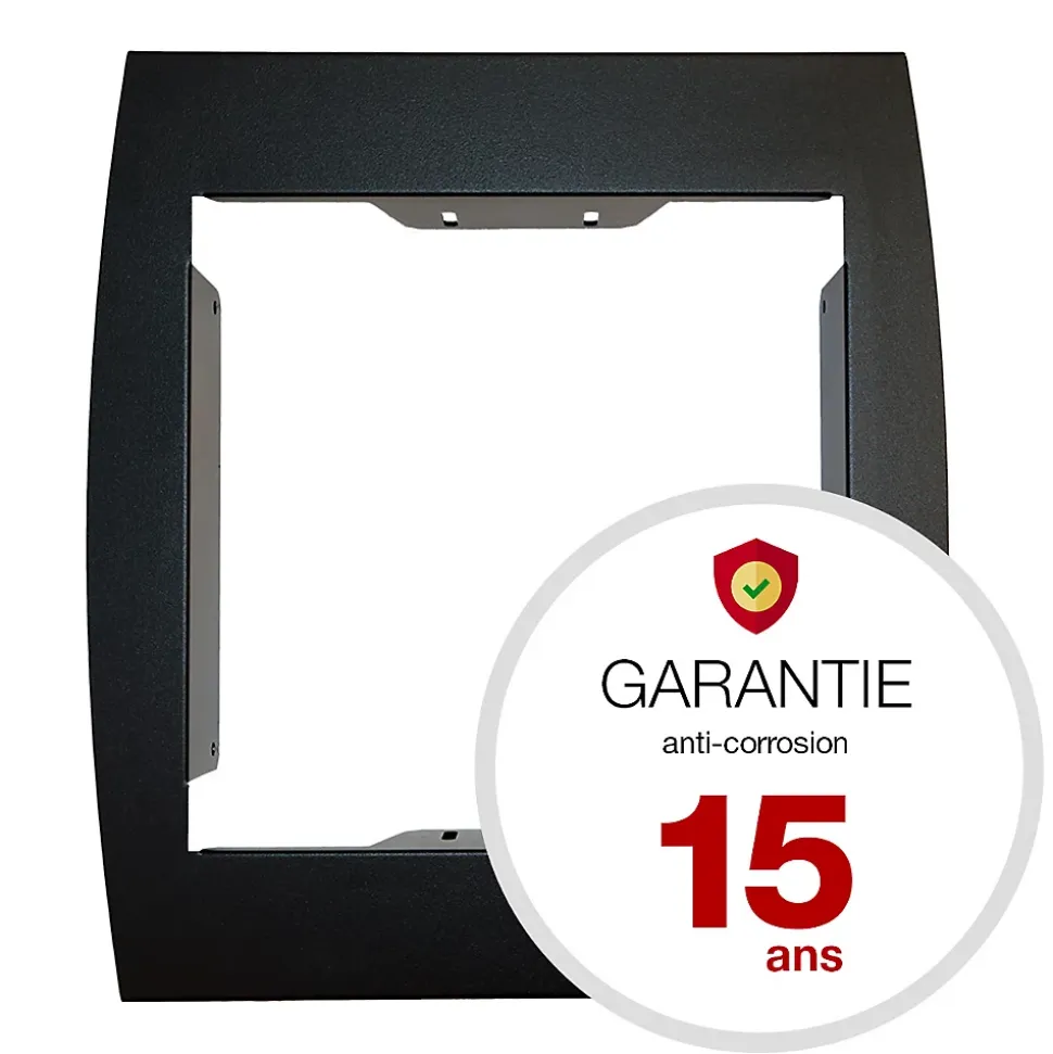 Support grillage rigide & palissade Noir mat sablé RAL 9005MS