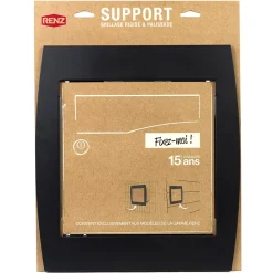 Support grillage rigide & palissade Noir mat sablé RAL 9005MS