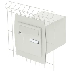 Support grillage rigide & palissade Blanc crème mat sablé RAL 9010MS