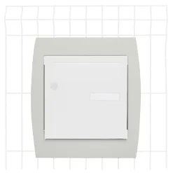 Support grillage rigide & palissade Blanc crème mat sablé RAL 9010MS