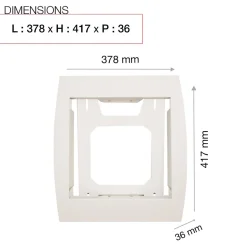 Support grillage rigide & palissade Blanc crème mat sablé RAL 9010MS