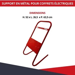 Support pour coffret électrique de chantier ATOLE - Compatible Monophasé & Triphasé - Socle Métallique 635 x 265 mm