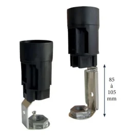 Supports bougies E14 2A 250V 60W femelle pas 10x1 H.65mm