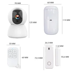 Système d'alarme connecté Caméra rotative 4MP avec Sirène intégrée