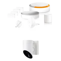 Système d'alarme Somfy Home alarme max + Caméra extérieure Somfy avec sirène intégrée