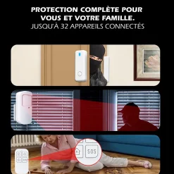 Système d'alarme étendu connecté Caméra rotative 4MP avec Sirène intégrée