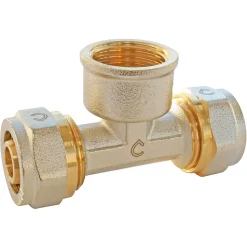 Té femelle à compression pour tube Multicouche Ø16 - femelle au centre 15/21 (1/2")