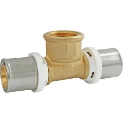 Té femelle à sertir pour tube Multicouche Ø20 - femelle au centre 15/21 (1/2")