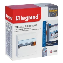 Tableau électrique à équiper 1 rangée - 13 modules Legrand