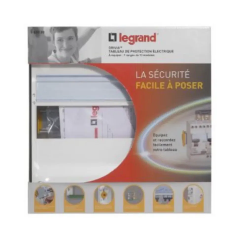 Tableau électrique à équiper 1 rangée - 13 modules Legrand