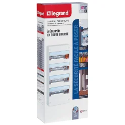 Tableau électrique à équiper 4 rangées - 52 modules Legrand