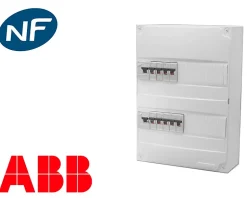 Tableau électrique pré équipé saillie 2 rangées à vis ABB