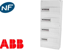 Tableau électrique precable ABB (16 disjoncteurs + 4 ID)