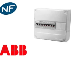 Tableau électrique precable ABB (7 disjoncteurs + 1 ID)