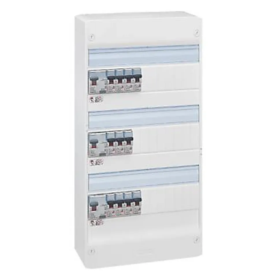 Tableau électrique pré-équipé et pré-câblé 3 rangées Legrand - 39 modules (14 inclus)
