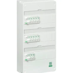 Tableau électrique pré-équipé et pré-câblé T3 au T5 - 3 rangées - 39 modules Schneider Electric Resi9 XE