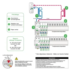 Tableau électrique pré-équipé et pré-câblé T1 au T3 - 2 rangées - 13 modules Schneider Electric Resi9 XE