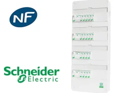 Tableau précâblé 18 disj + 4 ID Schneider Resi9 XP à vis