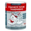 Étanchéité transparente polyuréthane - Résine d'étanchéité transparente toiture, véranda, verrière, serre PROCOM-2.5 litres-Transp