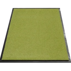 Tapis de Porte Paillasson d'entrée Monochrom Vert citron 90 x 150 cm