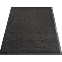 Tapis de Porte Paillasson d'entrée Monochrom Noir 200 x 200 cm
