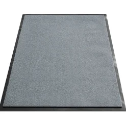 Tapis de Porte Paillasson d'entrée Monochrom Gris argent 40 x 60 cm