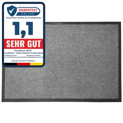 Tapis de Porte Paillasson d'entrée Monochrom Gris argent 40 x 60 cm