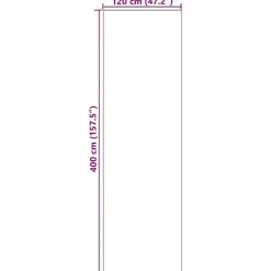 Tapis d'entrée Autre Noir 120 x 400 cm Polyamide et PVC vidaXL