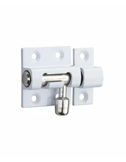 Targette, laiton poli blanc, pêne diamètre 8mm, 30x30mm - THIRARD
