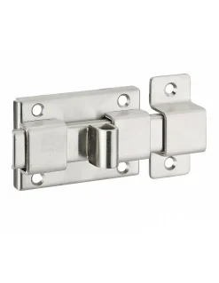 Targette pêne plat pour porte de meuble, 65mm, inox - THIRARD