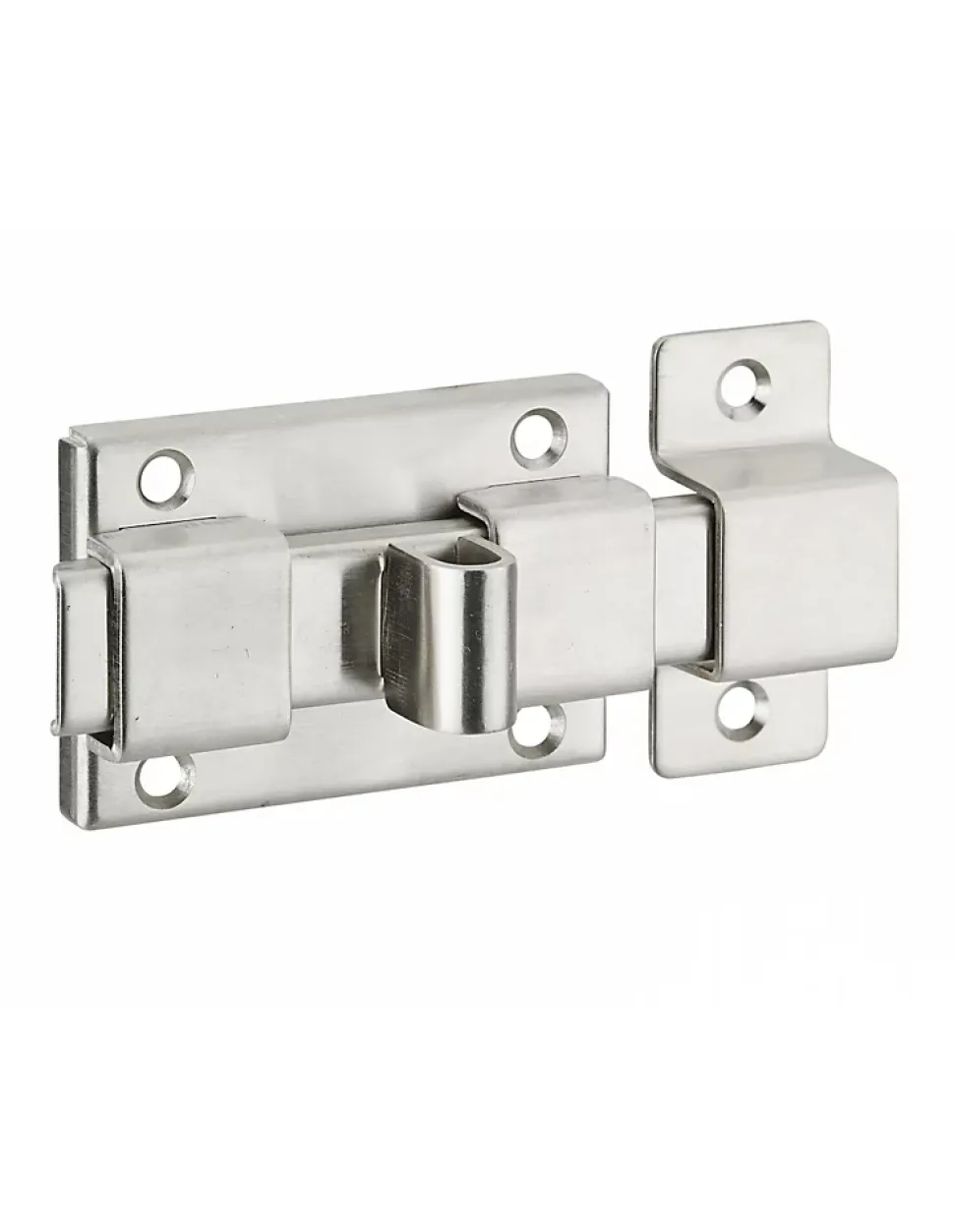 Targette pêne plat pour porte de meuble, 65mm, inox - THIRARD