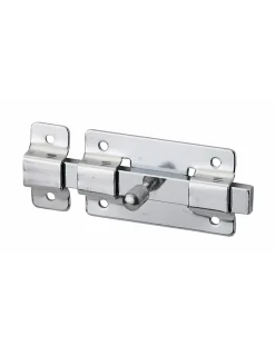 Targette pour meuble, 100mm, acier chromé, pêne plat - SP