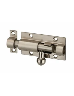 Targette pour meuble, 60mm, nickel satin, pêne rond - SP