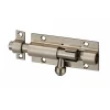Targette pour meuble, nickel satin, 75mm, nickel satin, pêne rond - SP