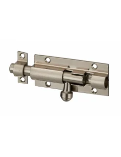 Targette pour meuble, nickel satin, 75mm, nickel satin, pêne rond - SP