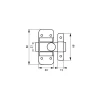 Targette pour porte de meuble, acier, pêne diamètre 6.5mm, zingué - THIRARD