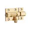 Targette pour porte de meuble, laiton, pêne diamètre 8mm, 35x30mm - THIRARD