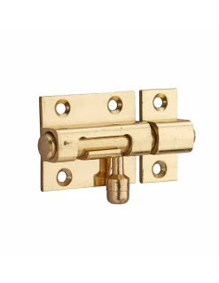 Targette pour porte de meuble, laiton, pêne diamètre 8mm, 35x30mm - THIRARD