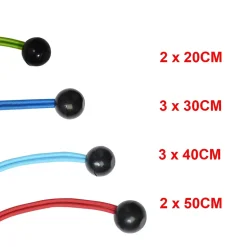 Tendeur à boule Master Lock 20 / 30 / 40 et 50 cm, 10 pièces