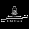 Tendeur 120 cm crochet double Master Lock, 2 pièces