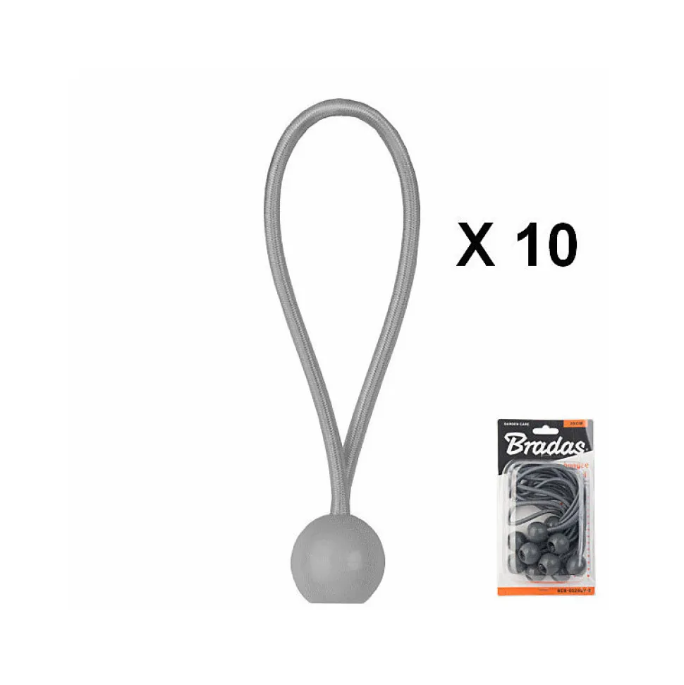 Tendeur a boule gris 15cm pour bâche et toile (blister de 10pieces)